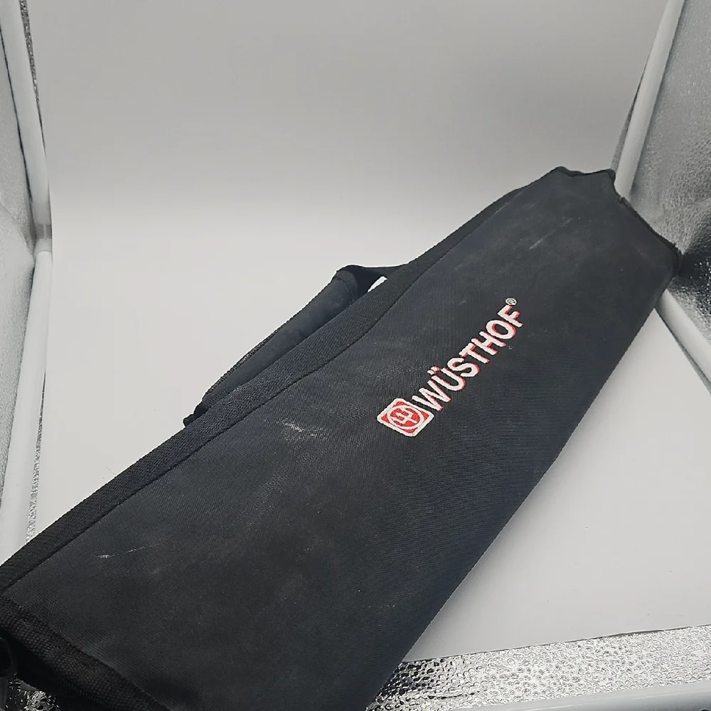 Wusthof Black Knife Roll with Red Logo